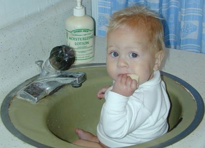 Baby Eating Tikvah Soap